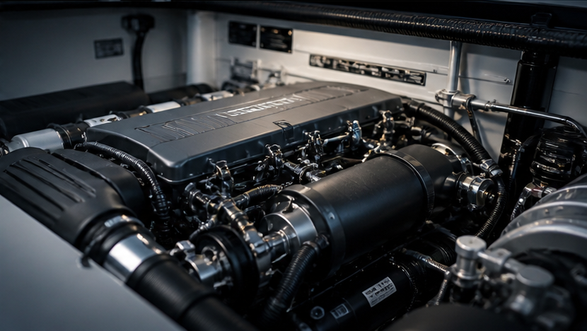 Marine engine room interior